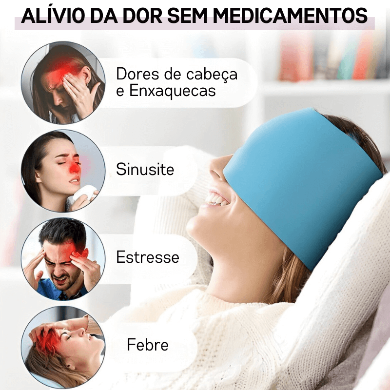 Thermo Gel - Touca terapêutica para alívio de enxaqueca