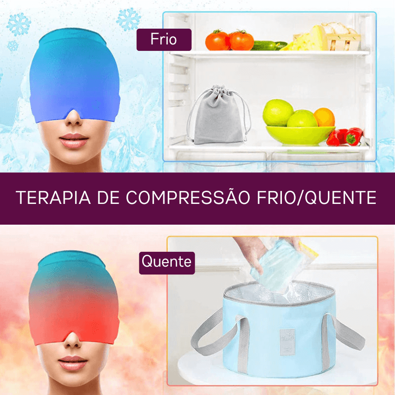 Thermo Gel - Touca terapêutica para alívio de enxaqueca