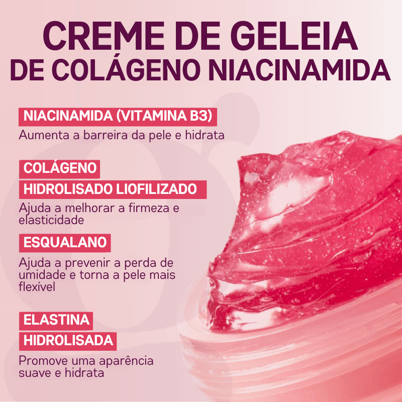 Jelly Cream - Creme de Geléia de Colágeno e Niacinamida