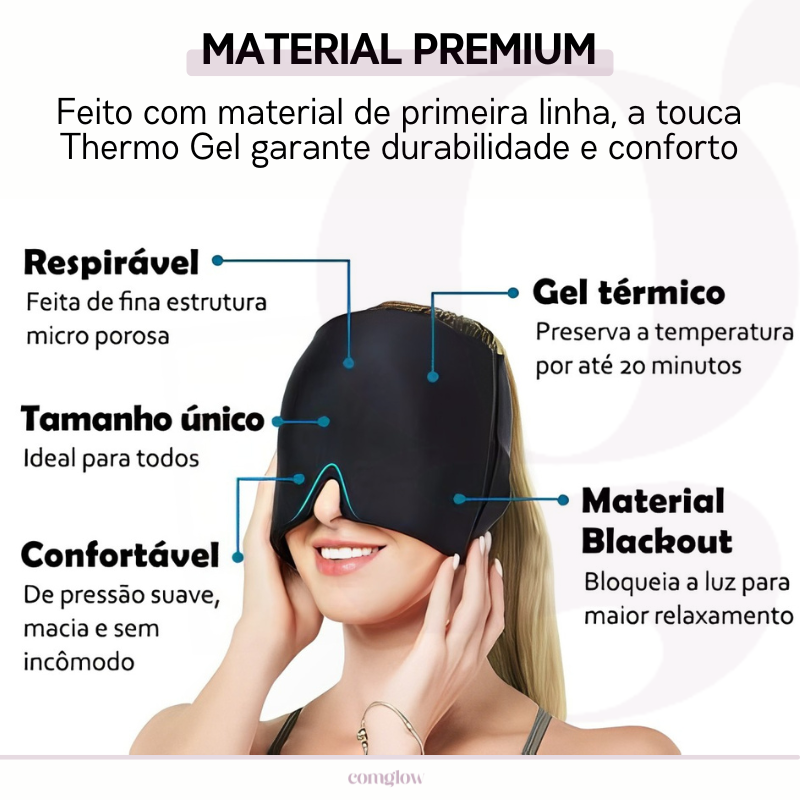 Thermo Gel - Touca terapêutica para alívio de enxaqueca